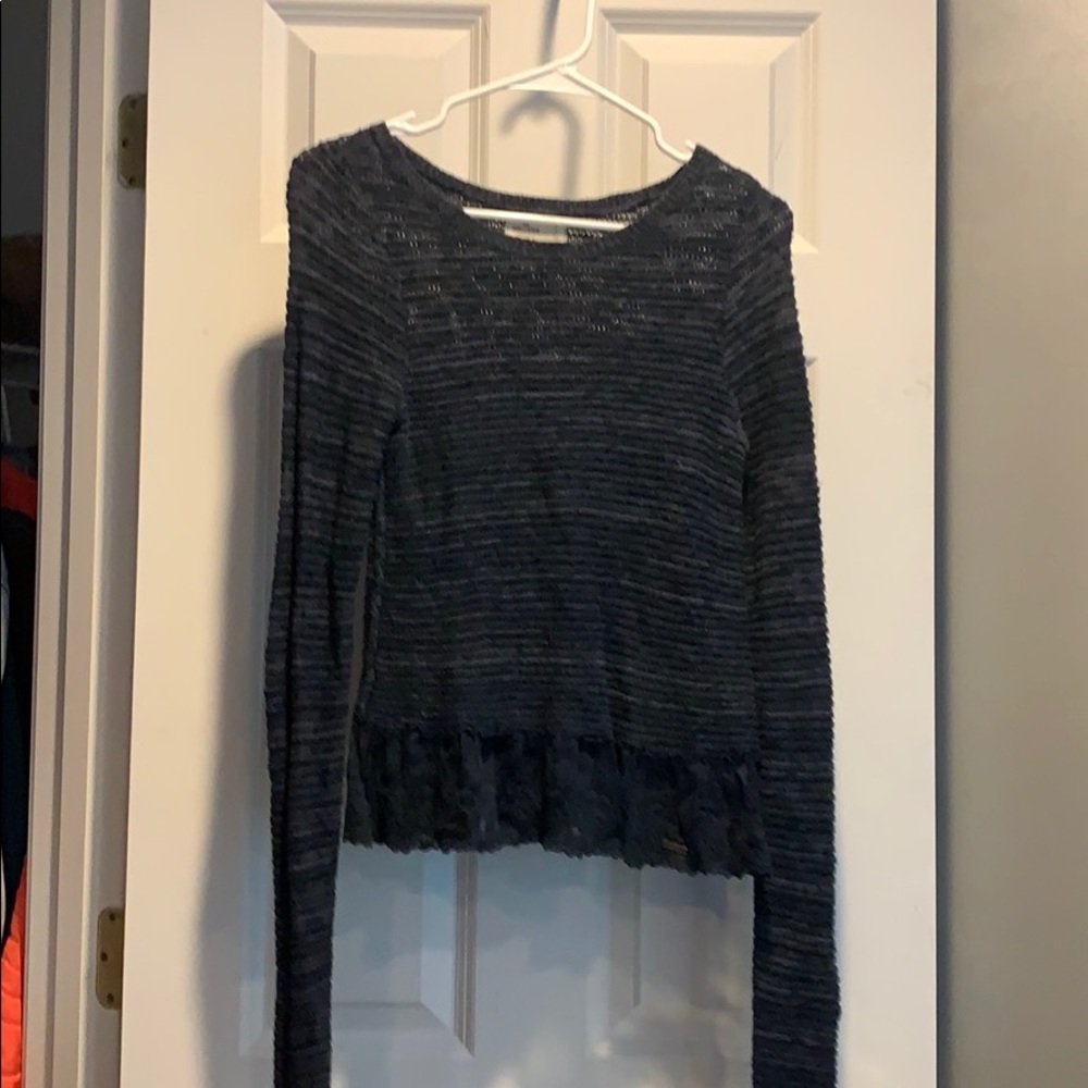 Hollister Sweater with Lace bottom